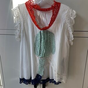 Tsumori Chisato Cream Top with Unique Design